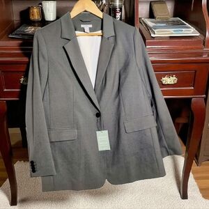 H&M Sz L Classic Gray Men's Blazer NWT
